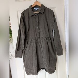 Nine West Olive Green Longsleeve Dress L